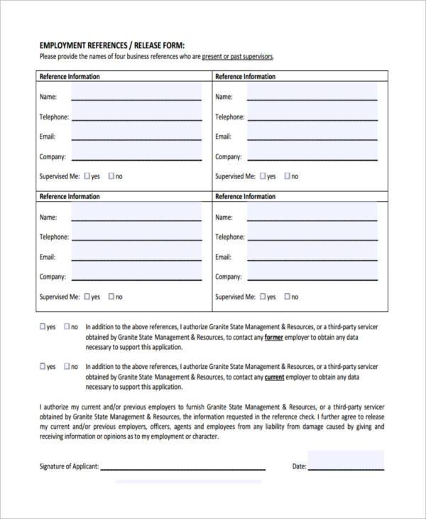 employment reference release form1