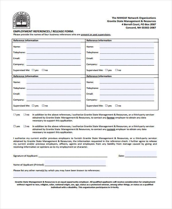 employment reference release form3