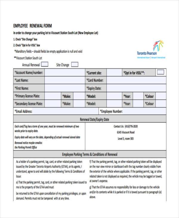 Work Permit Renwal Form.pdf FREE 9+ Sample Employment Renewal Forms in PDF | MS Word