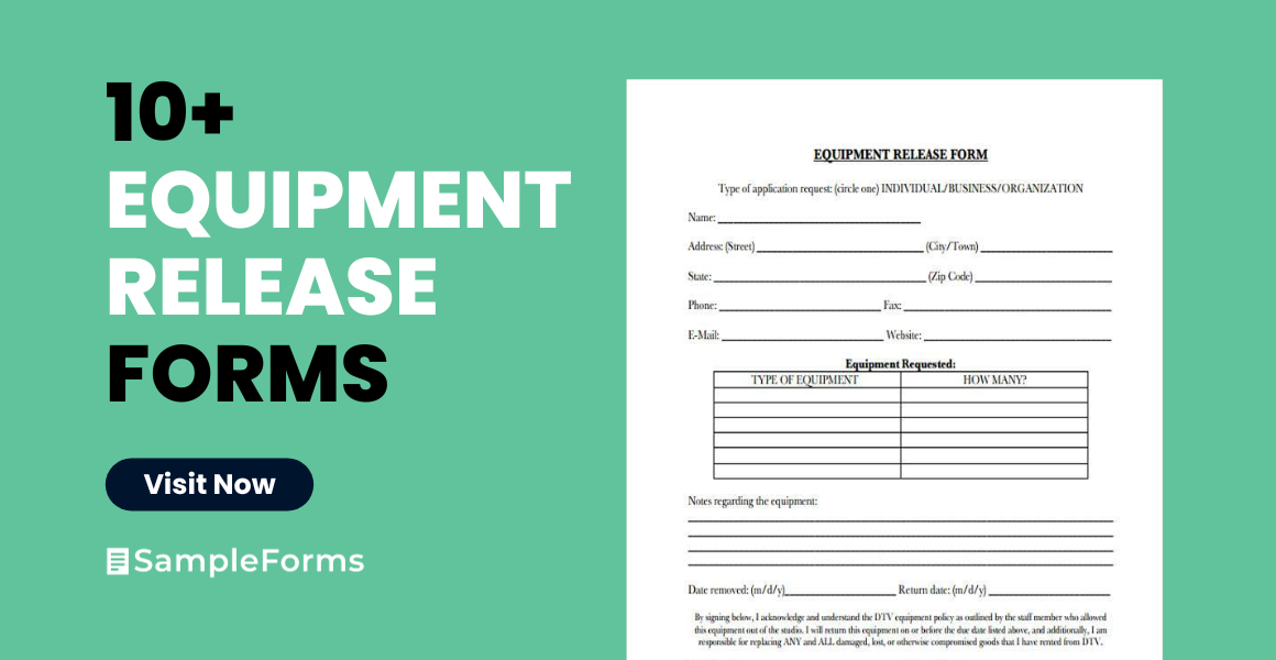 equipments release form