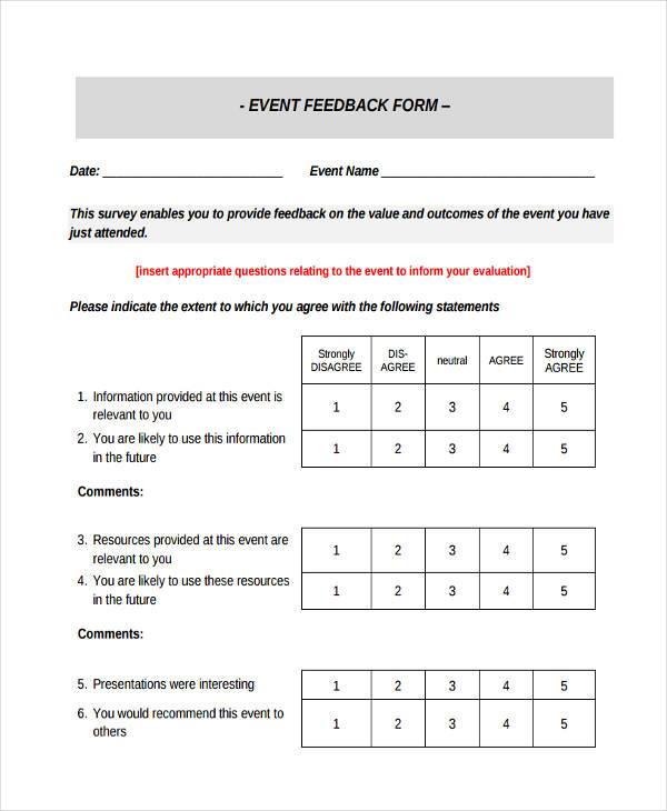 event planning feedback form1