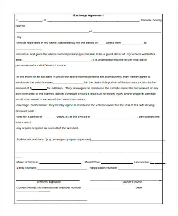 FREE 8+ Sample Exchange Agreement Forms in PDF MS Word