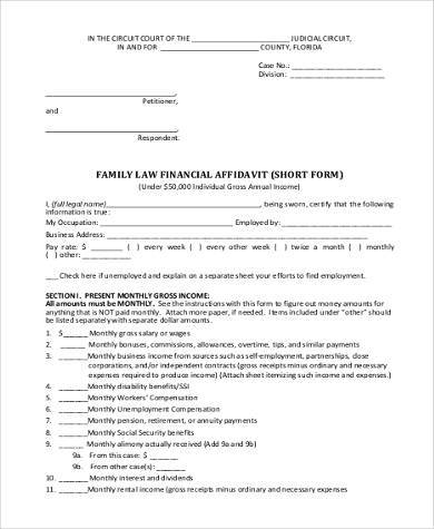 family law financial affidavit form1