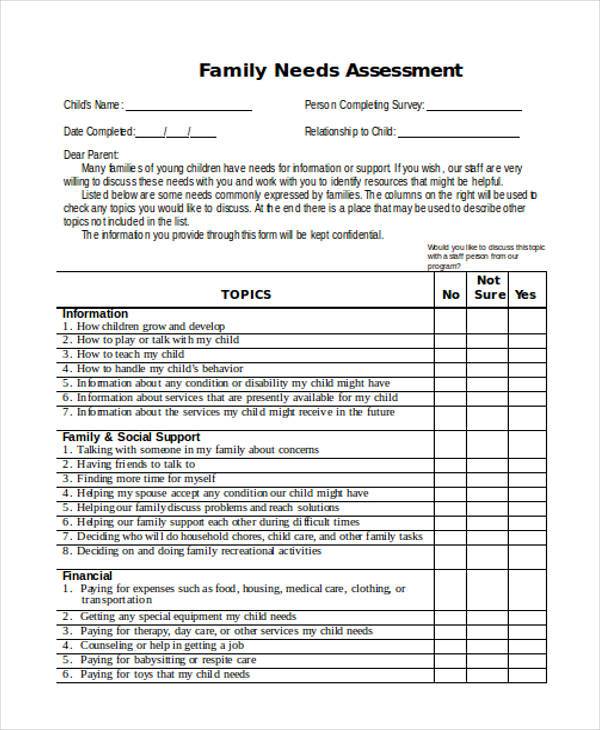 Free pdf forms checklist for my family - literolf