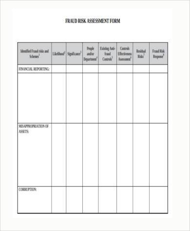 FREE 11+ Sample Financial Assessment Forms in PDF | MS Word | Excel