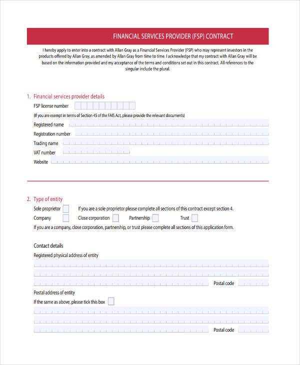 FREE 7+ Sample Financial Contract Forms in PDF MS Word