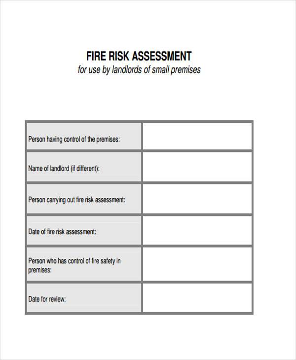 FREE 9+ Fire Risk Assessment Forms in PDF Excel