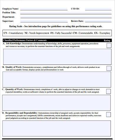 FREE 10+ Sample Appraisal Forms in PDF | MS Word | Excel