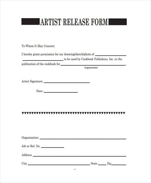 FREE 9+ Sample Artwork Release Forms in PDF MS Word