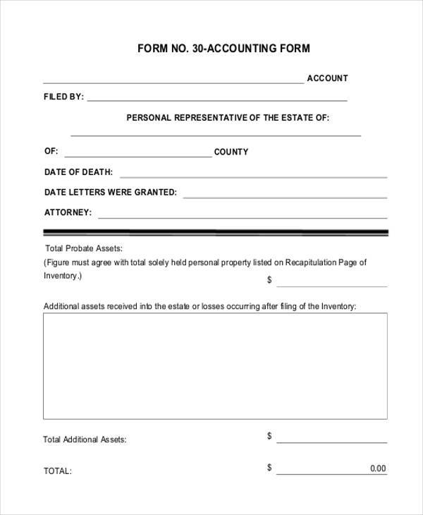 free blank printable accounting form