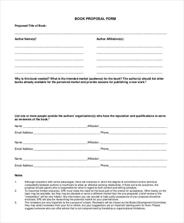 FREE 9+ Book Proposals Forms in PDF | MS Word