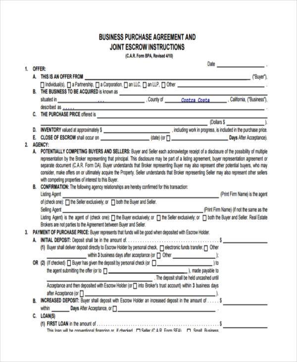 free-7-business-purchase-agreement-forms-in-pdf-ms-word