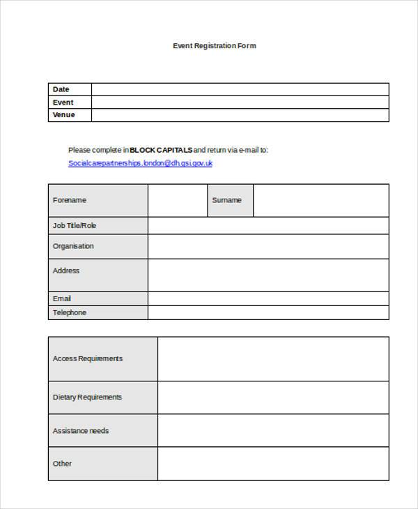 FREE 35+ Registration Form Samples, PDF , MS Word, Google Docs