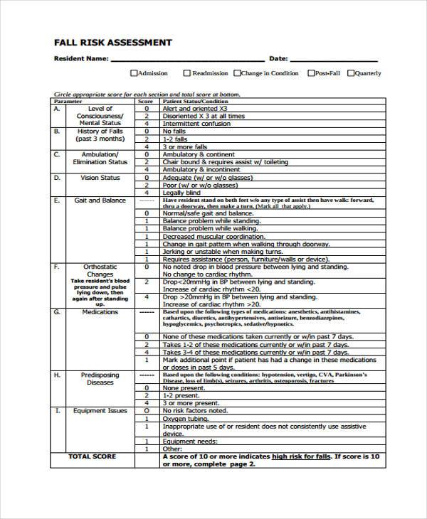 Printable Elopement Risk Assessment Form