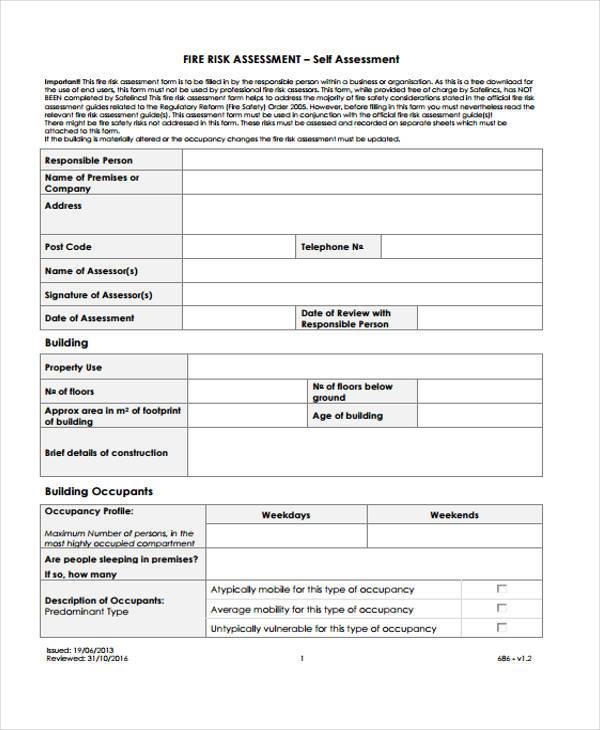 free fire risk assessment form1