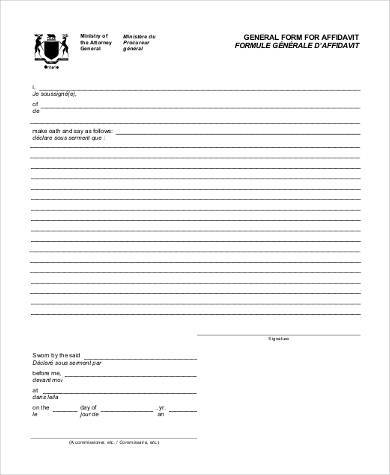 free general affidavit form1