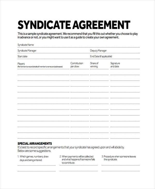 free-8-sample-lottery-syndicate-agreement-forms-in-pdf-ms-word