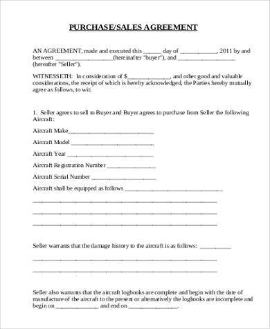 free printable sales agreement form