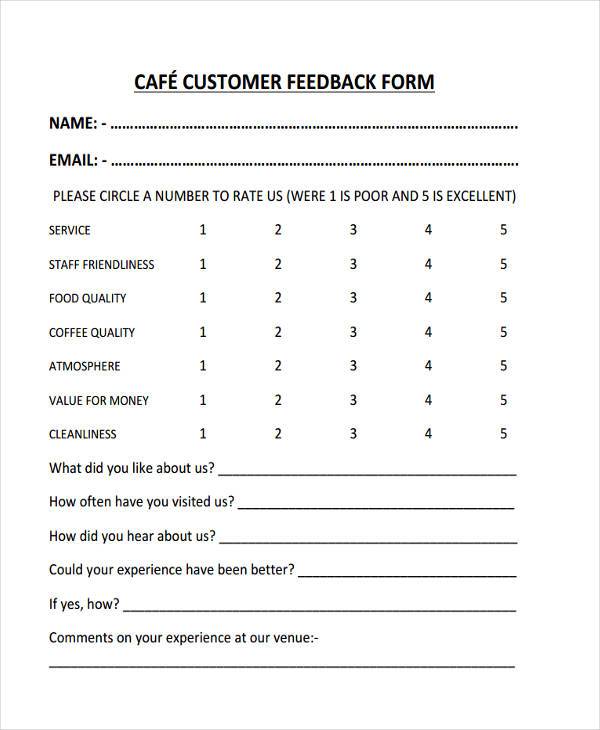 free restaurant feedback form1