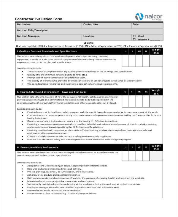 general contractor evaluation form1