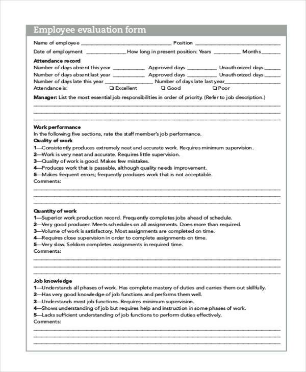 general employee evaluation form1
