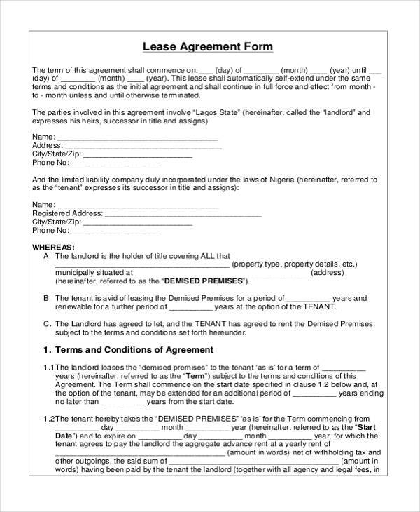 general lease agreement form2