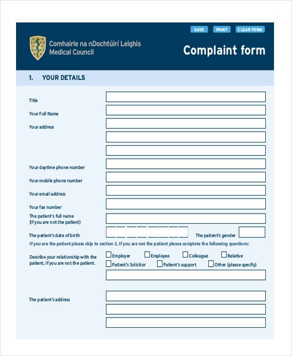 general medical council complaint form1