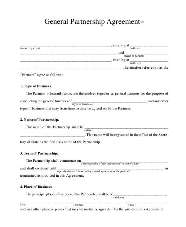 general partnership agreement form3