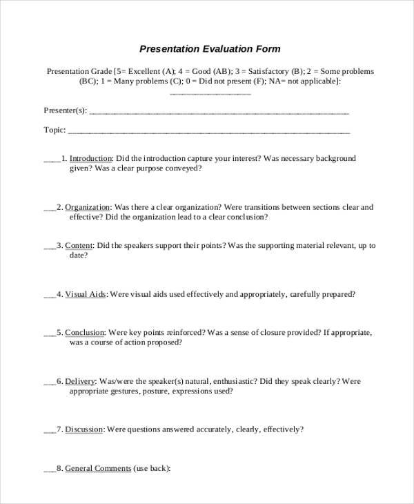 general presentation evaluation form1
