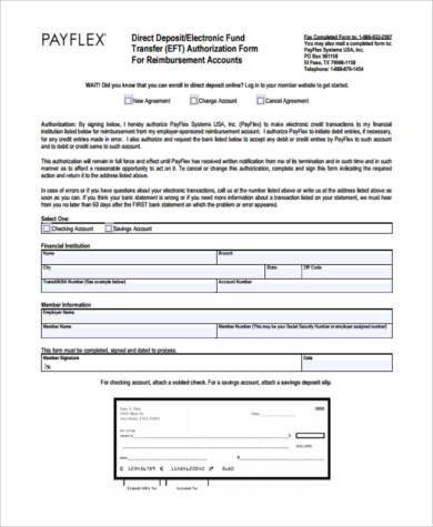 free 9 sample printable direct deposit forms in pdf ms