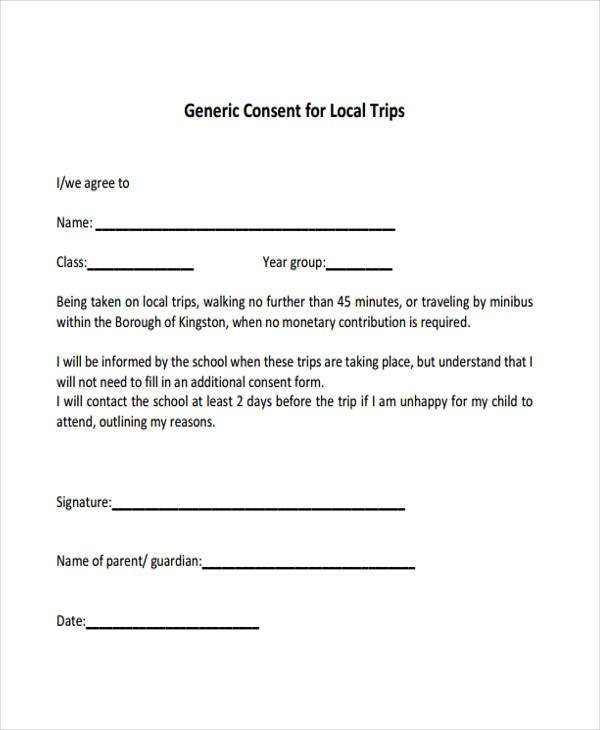 generic local consent form