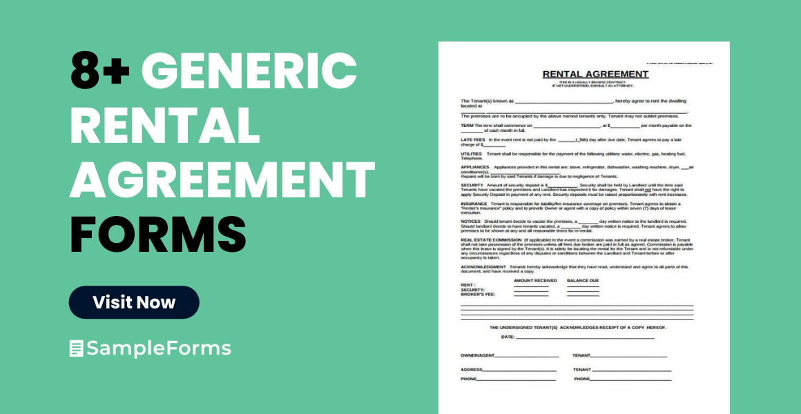 generic rental agreement form