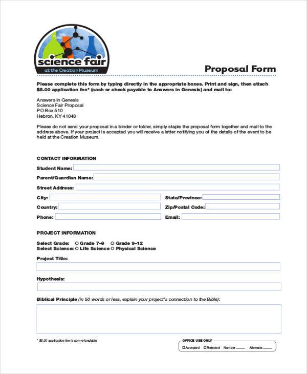 FREE 8 Science Fair Proposal Forms In PDF MS Word free-8-science-fair-proposal-forms-in-pdf-ms-word