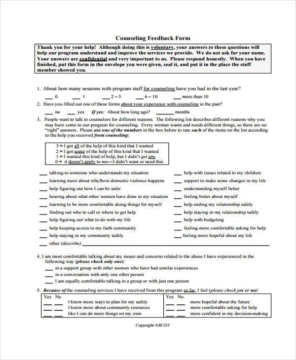 group counseling feedback form1