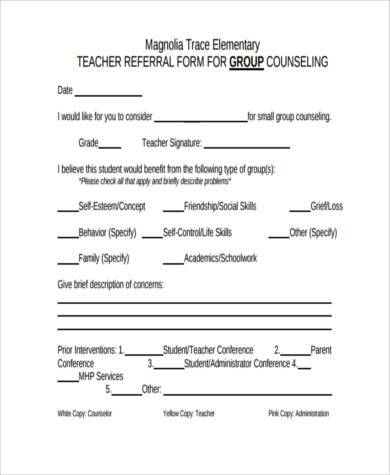 group counseling referral form