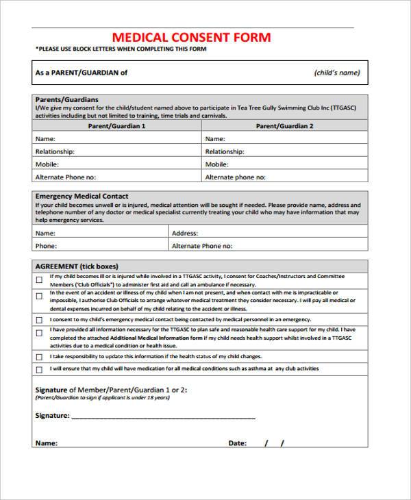 guardian medical consent form