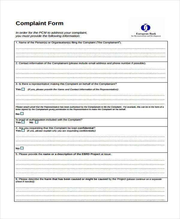 guest complaint form example3