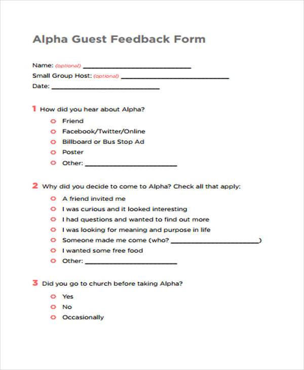 site visit feedback form