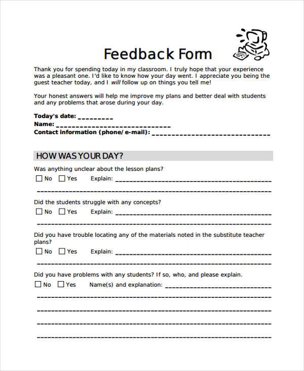 FREE 7+ Sample Guest Feedback Forms in PDF | MS Word