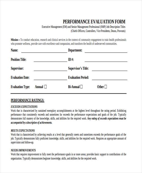 Free 9+ Hr Evaluation Form Samples In Pdf 