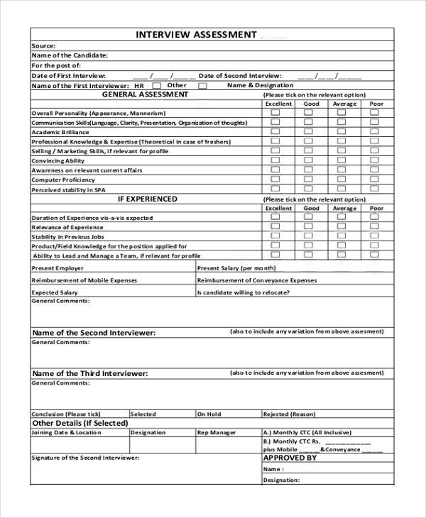 hr interview assessment form1