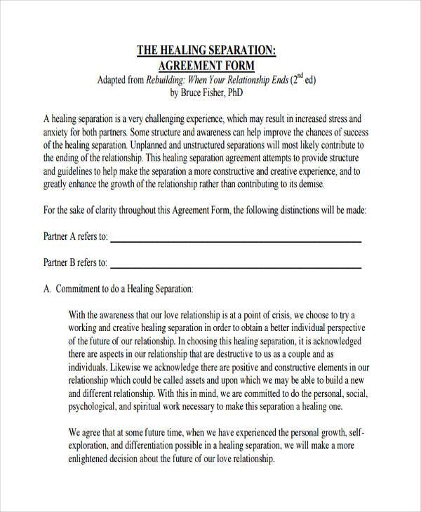 Separation Agreement Template Ontario Word Document