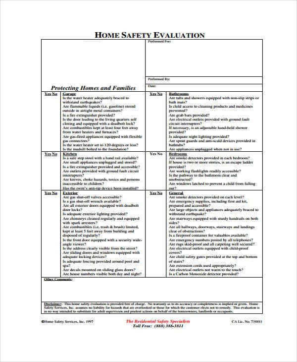 Safer Home Evaluation Report