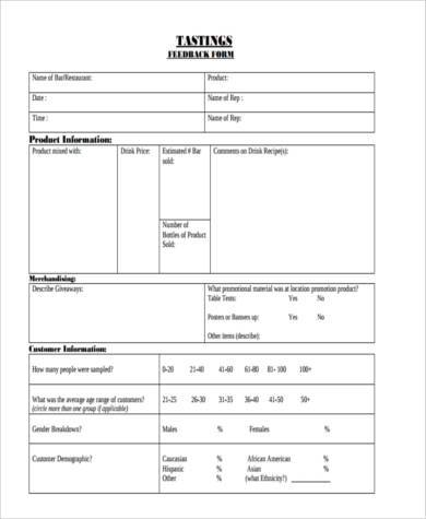 hotel feedback form example