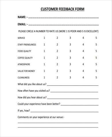 FREE 11+ Hotel Feedback Form Samples, PDF, MS Word, Google Docs
