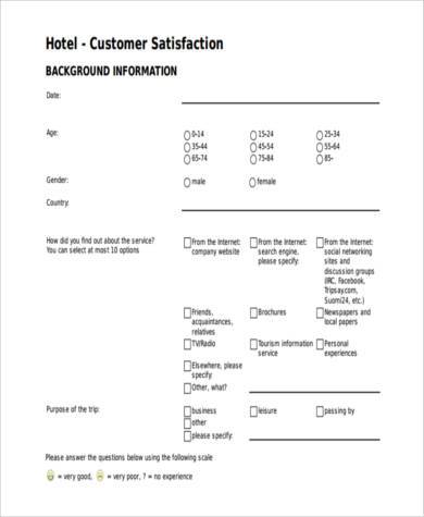 FREE 11+ Hotel Feedback Form Samples, PDF, MS Word, Google Docs