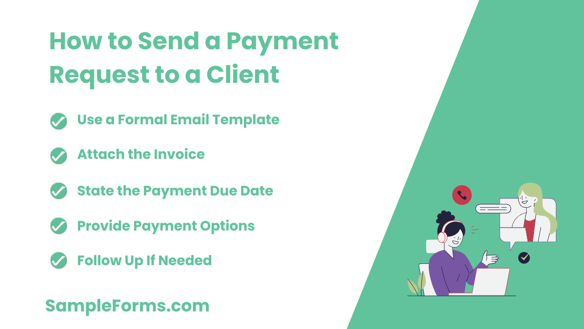 how to send a payment request to a client