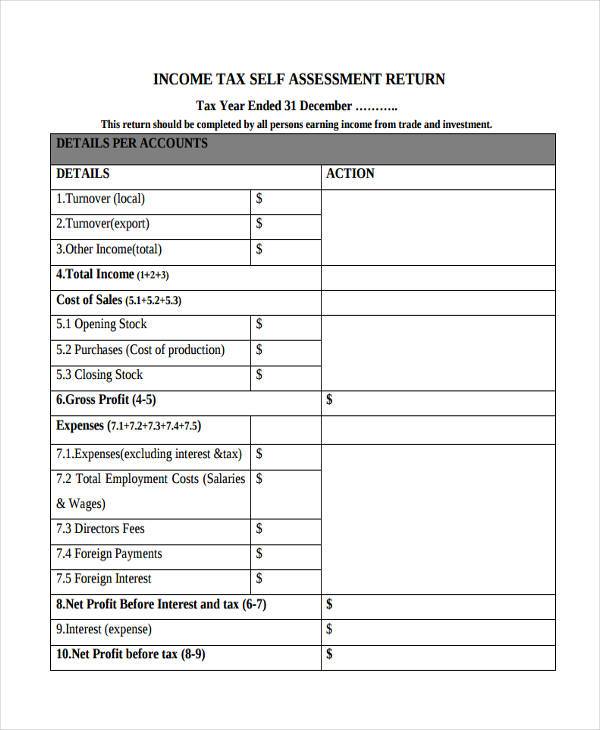 FREE 22+ Sample Self-Assessment Forms in PDF | MS Word | Excel