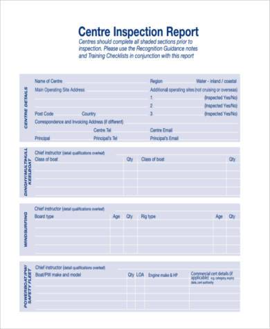 inspection report form in pdf