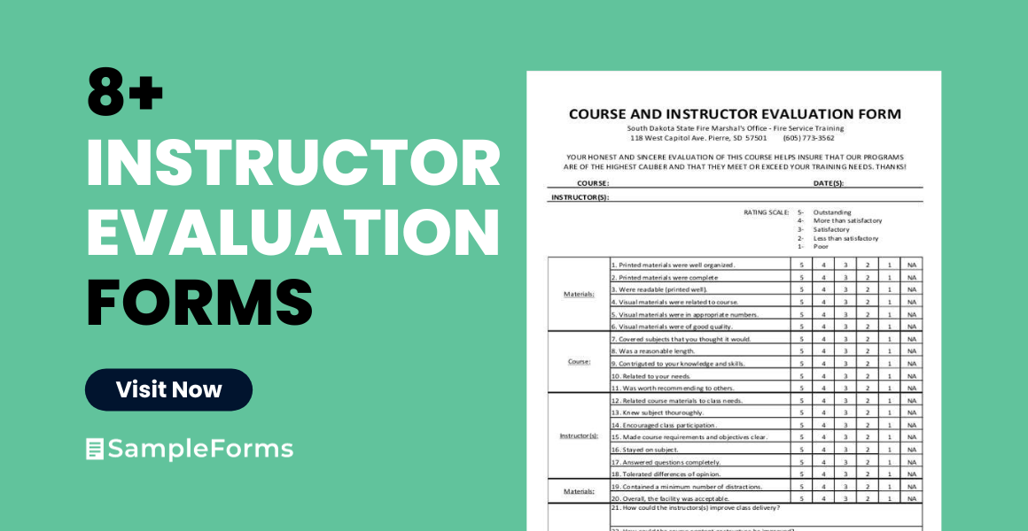 instructor evaluation form